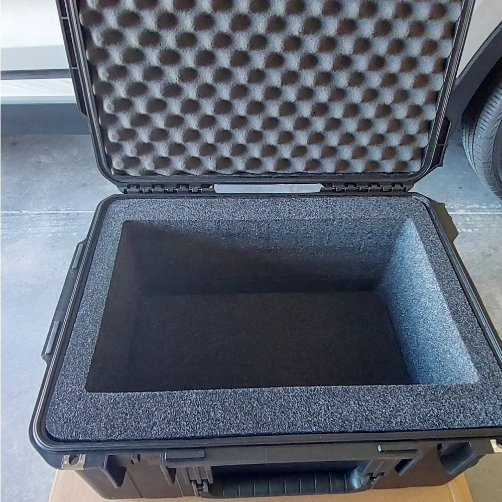 Black transit case with foam insert (NEW)
